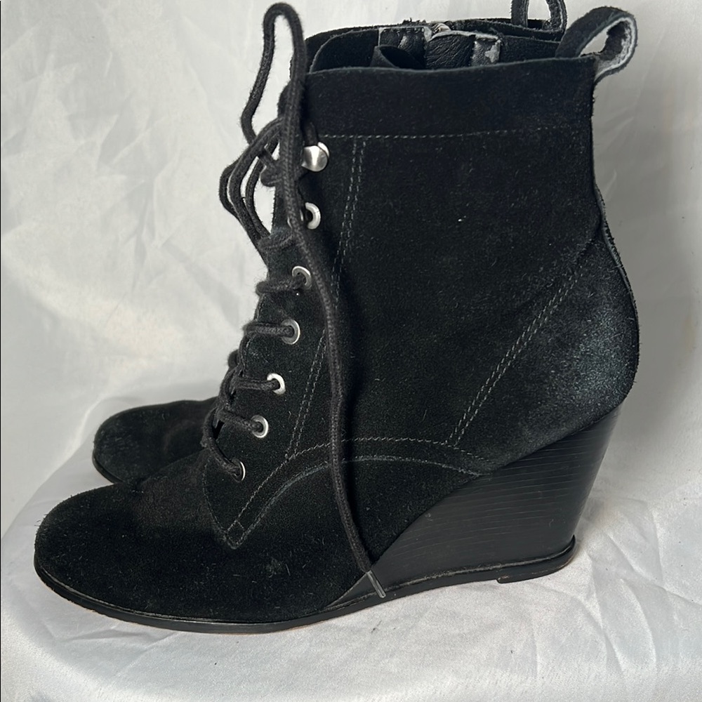 BCBGeneration - Black Suede Ankle Boots - Size 8.5